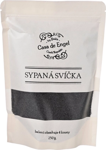 Crni sipki vosak za izradu svijeća s 4 fitilja (250 g)