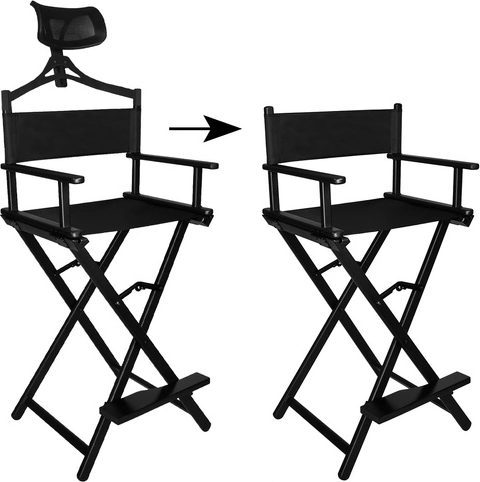 Aluminijska stolica za šminkanje s naslonom za glavu