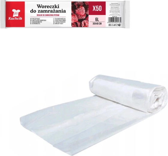 Vrećice za zamrzavanje 6 l 30×40 cm KUCHCIK, 50 kom