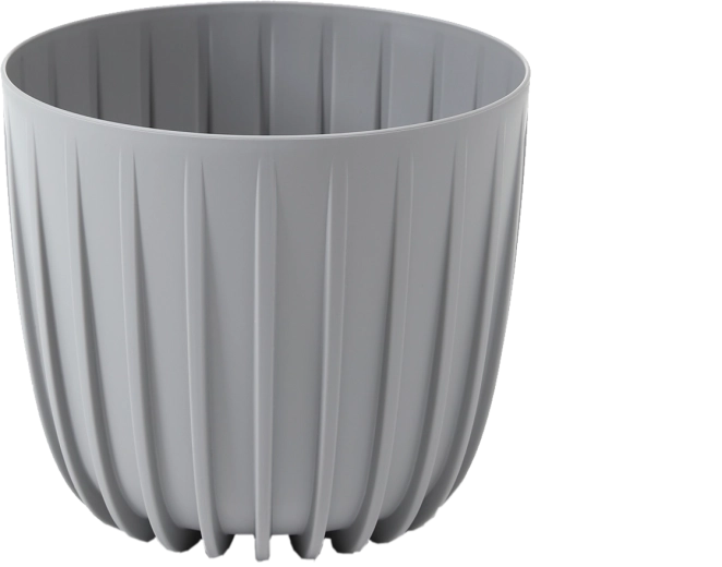 Niska tegla Mira 20 cm siva