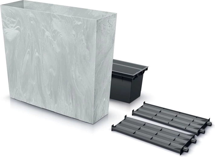 Visoka žardinjera URBI Case Beton Effect s uloškom 77 cm