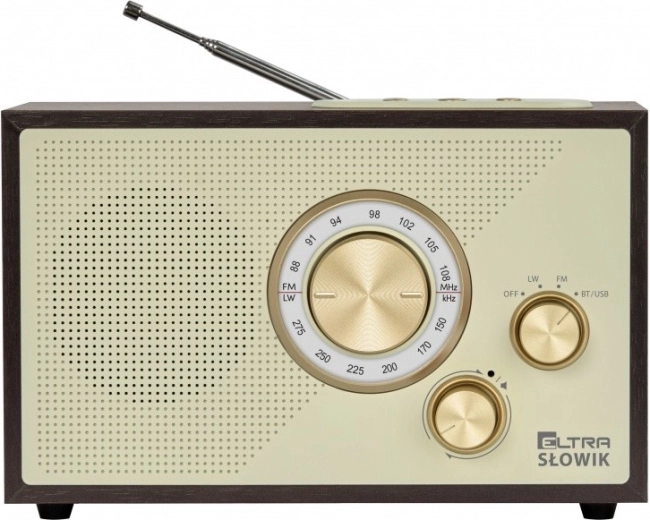 stolni radio OR Słowik s USB, Bluetooth i FM/LW – tamnosmeđe drvo