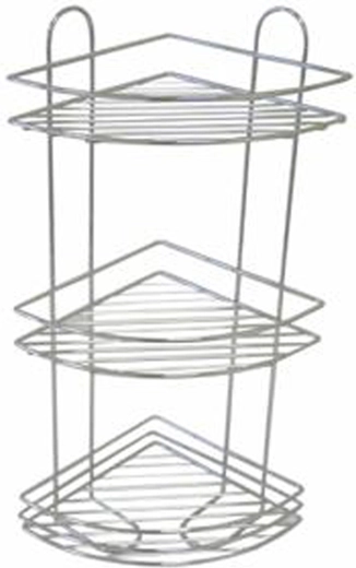 Kutna trokatna kupaonska polica na tri razine Toro 58 × 31 cm