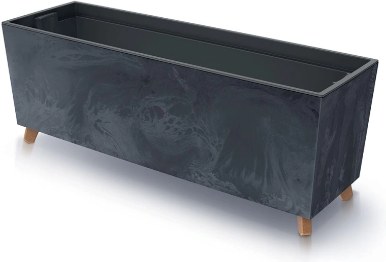Žardinijera URBI CASE betonski efekt antracit 77 cm s uloškom