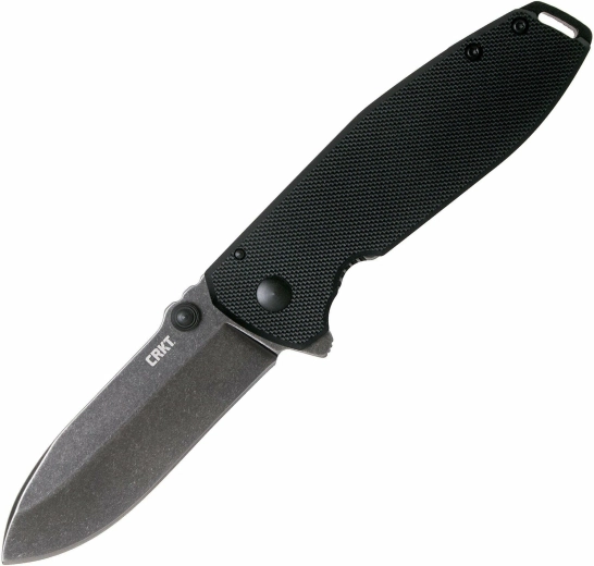 CRKT Squid XM Black sklopivi džepni nož 7,5 cm Black Stonewash, crni G10