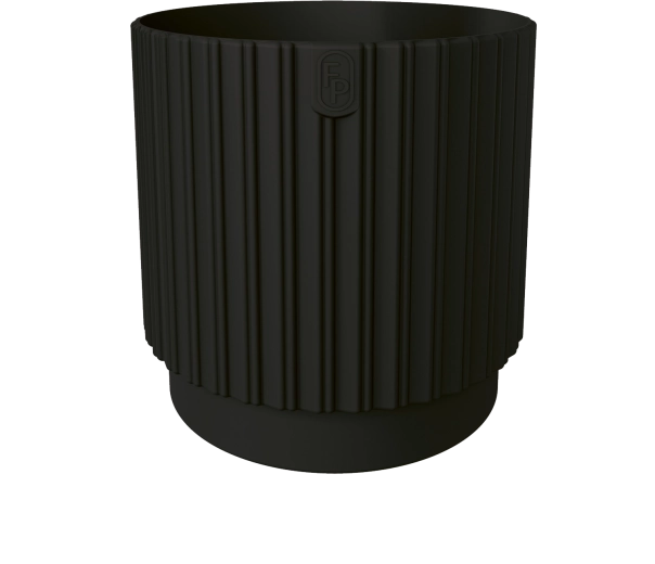 Saksija MIKA Cyli Petit ECO Recycled 26 cm – duboka crna
