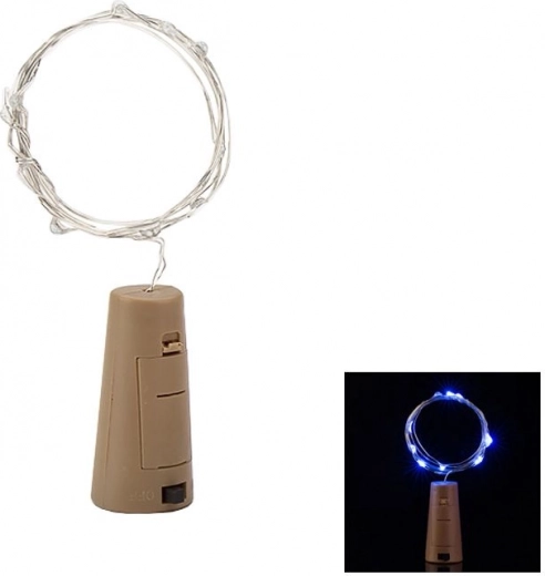 LED svjetleći lanac s čepom - plavi