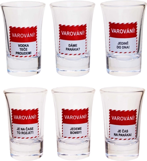 Poklon set čašica TORO upozorenja 6×40 ml