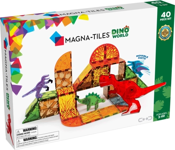 Magna-Tiles magnetska građevna igračka dinosauri 40 dijelova