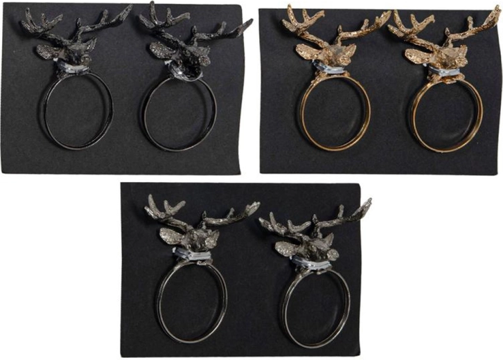 Metalni prsten za salvete, promjer 3,7 cm, set 2 kom