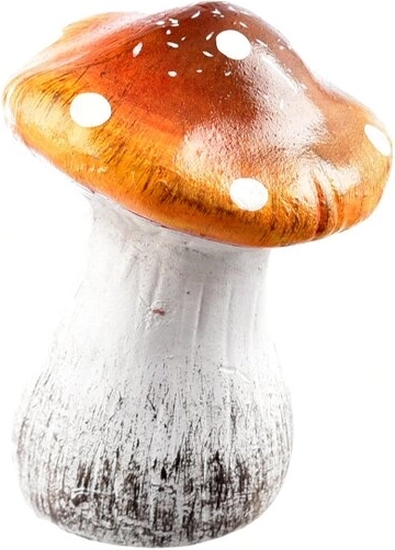 Keramička dekoracija muhara narančasta 8 cm