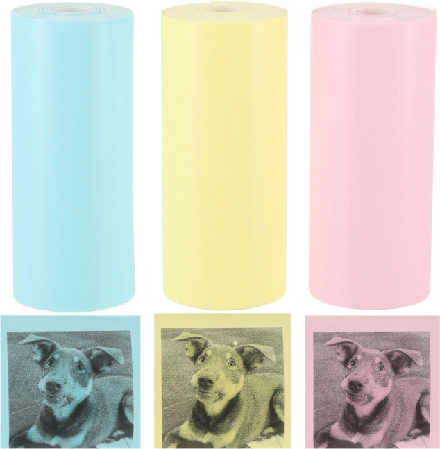 Raznobojne role za termalni pisač 5,7 cm x 3 m, 3 komada