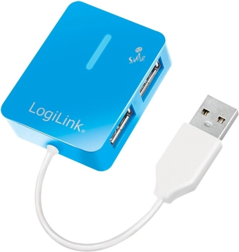 USB hub 2.0 LogiLink Smile, 4 porta, plavi