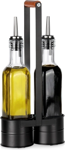 Stakleni set za ulje i ocat u stalku 2×250 ml