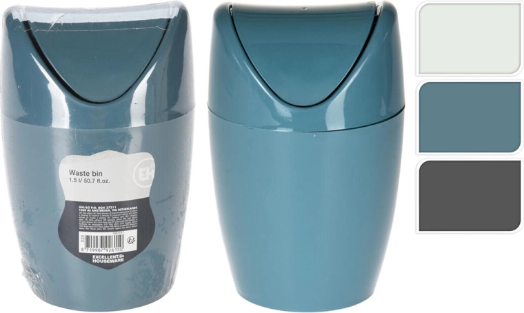 Stolni preklopni koš za otpad 1,5 l, plastični, okrugli