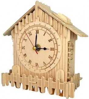 Drvene 3D puzzle – sat Kućica WOODCRAFT