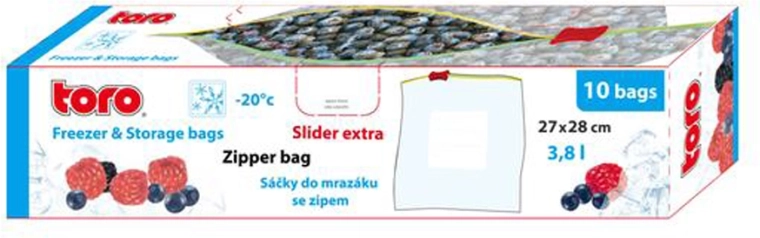 TORO vrećice za zamrzavanje hrane 3,8 l, 10 kom
