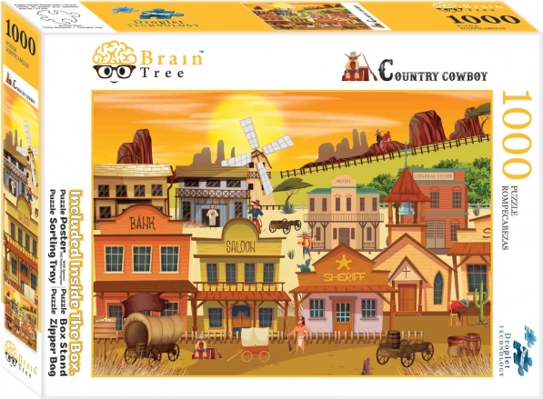 Puzzle BRAIN TREE zapadnjački gradić 1000 dijelova