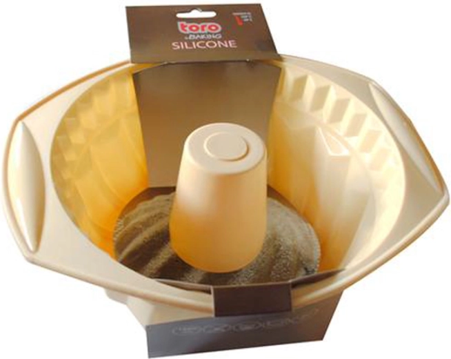 Silikonski kalup za kuglof s ručkama Toro, krem