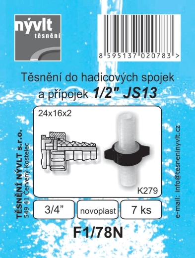 Brtva za crijevne priključke i spojnice 3/4" 24 × 16 × 2 mm, set 7 kom