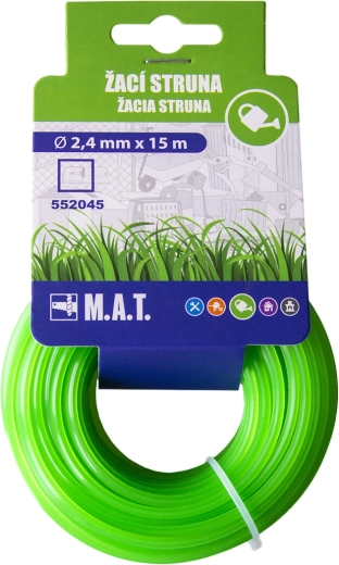 Najlonska rezaća nit 2,4 mm četvrtasta, 15 m, zelena