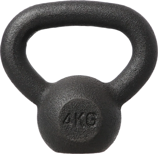 Lijevani kettlebell HMS 4 kg, crni