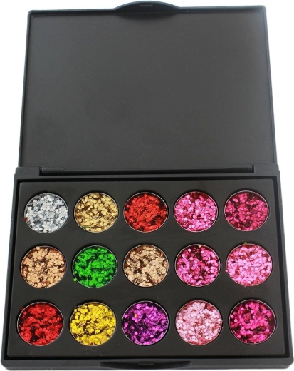 Paleta 15 sjenila s glitterom