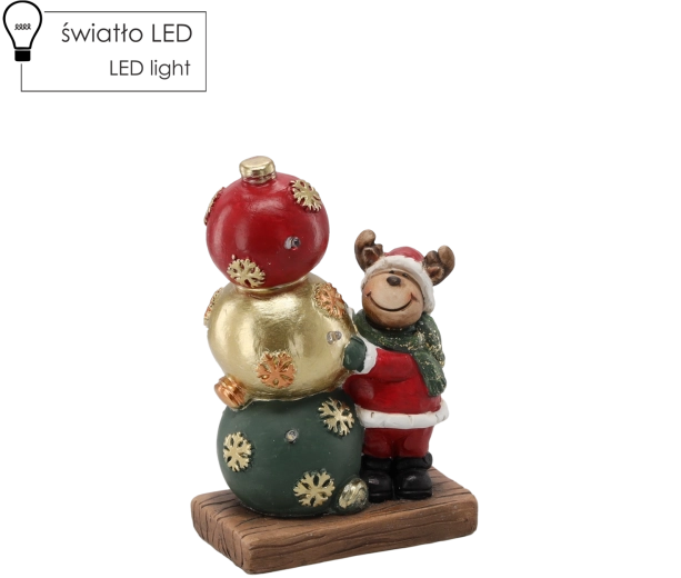 Božićna figurica – sob s kuglicama LED