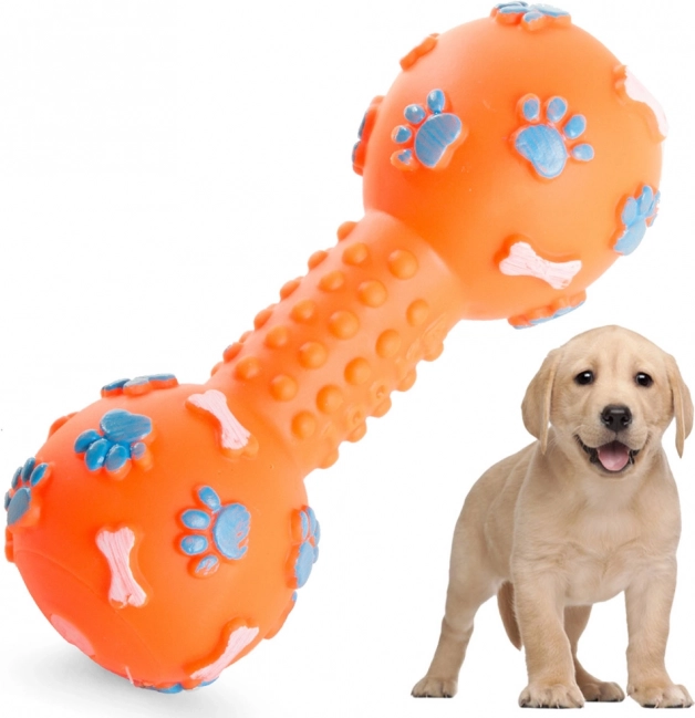 Piskajuća žvakaća igračka za pse u obliku utega