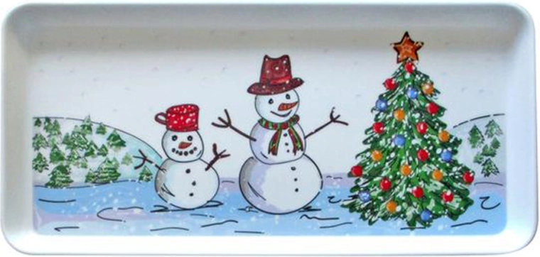 Poslužavni pladanj sa snjegovićeem 35 × 16,5 cm