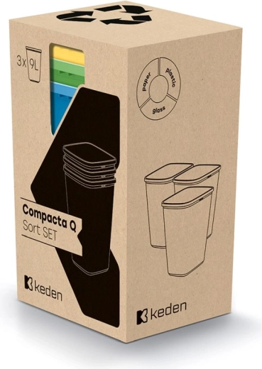 Set kanti za razdvajanje otpada Compacta Q Sort 3×9 l