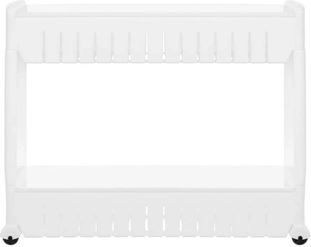 Mobilna kuhinjska ili kupaonska polica na kotačićima bijela