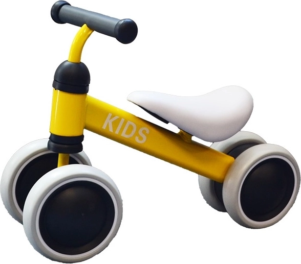 Dječje guralo KIDS – metalno, 4 kotača, žuto