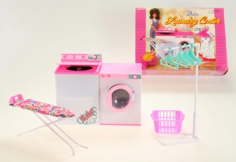Glorie perilica rublja set za lutke s perilicom, sušilicom i daskom za glačanje