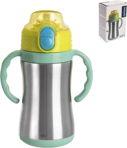 Nehrđajuća termosica sa slamkom 330 ml, zelena