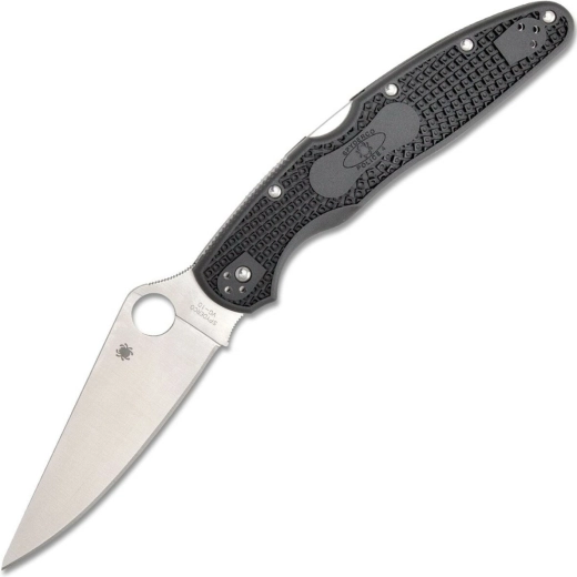 Spyderco Police 4 Lightweight džepni nož 11,3 cm, satin, crni, FRN