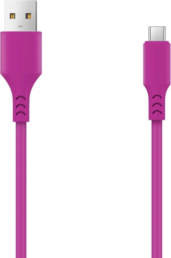 Setty USB–microUSB kabel 1 m, 2 A, purpurna