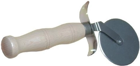 Rezač za pizzu od nehrđajućeg čelika s drvenom drškom 6 cm