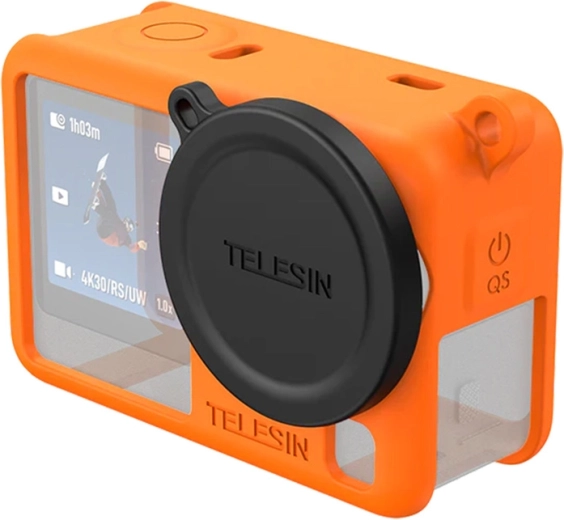 Telesin silikonska zaštitna futrola za DJI Osmo Action 6 – narančasta