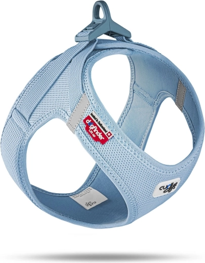 Curli oprsnica za pse Air-Mesh s kopčom skyblue, veličina L (8–13 kg)