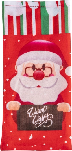 Božićna navlaka za bocu Santa Claus 30 × 14 cm