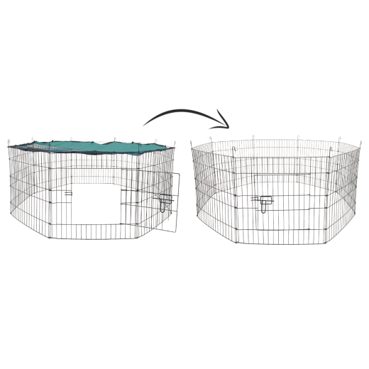 Vanjska ograđiva za životinje sa zasjenjivaćom mrežom, 8 panela 56 × 57 cm