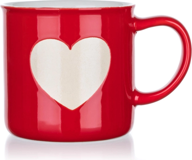 Keramička šalica White heart 350 ml
