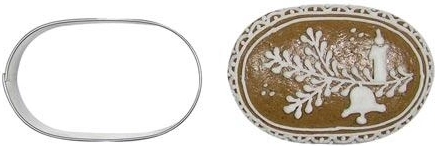 Nehrđajući rezač za tijesto moka oval 6 cm