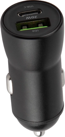 Autopunjač MAXLIFE MXCC-04 20W s USB-C i USB, crna