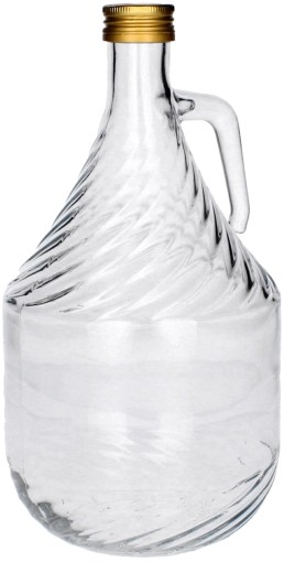 Stakleni demižon 2 l s metalnim navojnim zatvaračem