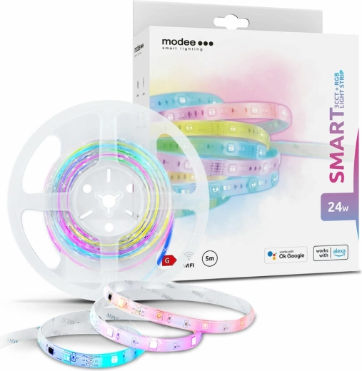 Pametna LED traka Tuya Wi‑Fi, RGB, 3,4 W/m, 5 m – Modee Lighting