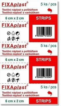 Fixaplast Strip tekstilni flaster 6 × 2 cm, 5 kom