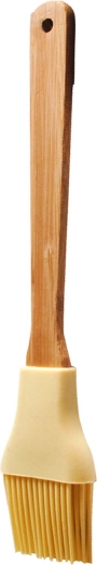 Silikonska kuhinjska kistlica TORO s bambusnom drškom, krem, 26 cm