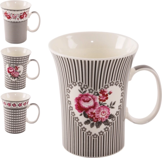 Porculanska šalica Rose 0,36 l mix